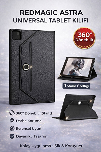 ebulduk Zte Redmagic Astra 9.06" Uyumlu Tablet Kılıfı Universal Dönerli Standlı