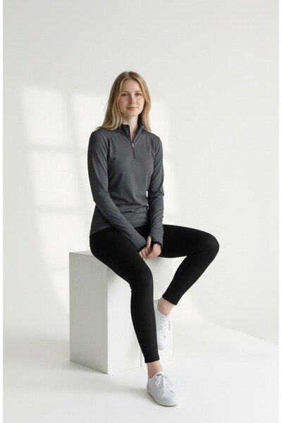 lae linalp Women's Stand Collar Half Zipper Blouse |   Comfortable, Flexible, and for Daily Use