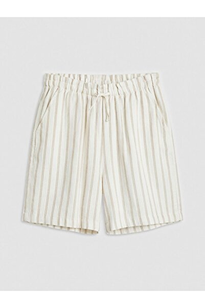 LC Waikiki Pantaloni scurți din muselină pentru fete LCW Kids cu talie elastică