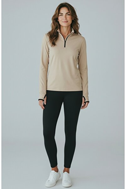 LİNALP Women's Stand Collar Half Zipper Blouse |   Comfortable, Flexible, and...
