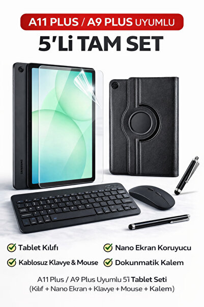 ebulduk Galaxy Tab A11 Plus / A9 Plus 11inç Kılıf Dönen Tablet Kilifi Ekran K...