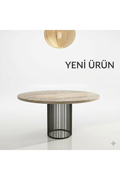 EDMONDA EV AKSESUAR LİZA SİYAH METAL YUVARLAK 4 KİŞİLİK MUTFAK MASASI TAKIMI ...