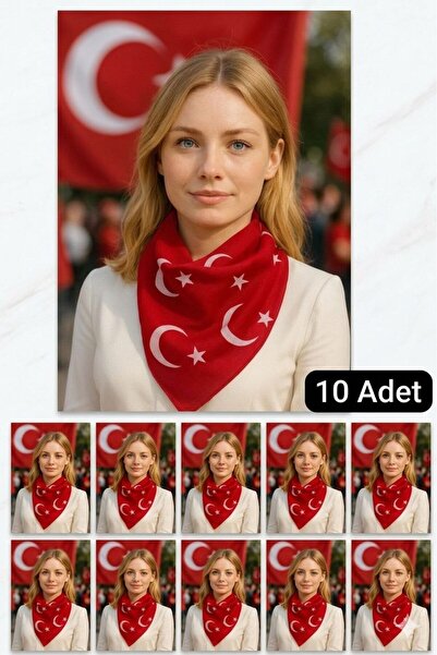 İSTANBULSTYLEMODA 10 ΤΕΜ. Φουλάρι από βαμβακερό ύφασμα με θέμα το κόκκινο φεγ...