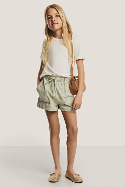 LEFTIES Fırfırlı triko crop top