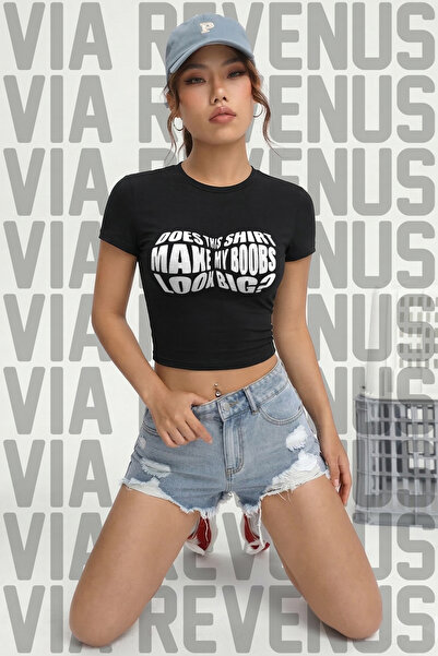 Vordevia Look Big Funny Printed Cotton Lycra Slim Fit Short Sleeve Crew Neck ...