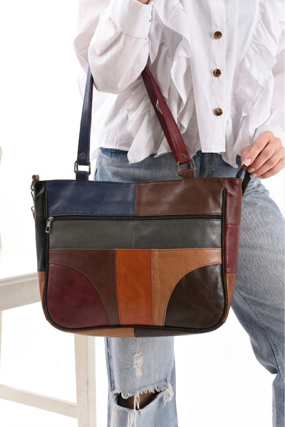 NahitaTyana Γνήσιο πολυτελές δέρμα μεγάλου μεγέθους γυναικεία τσάντα ώμου, τσ...