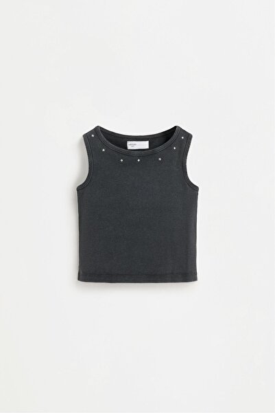LEFTIES Zımbalı askılı t-shirt