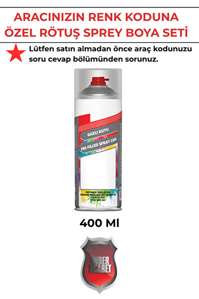 Önder Ticaret Araç Renk Kodunuza Özel Rötuş Sprey Boya 400 ml