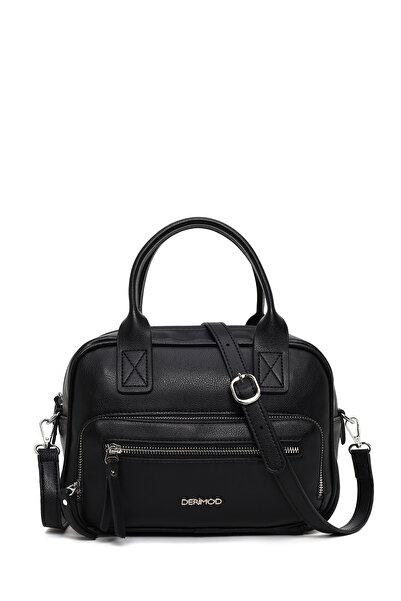 Derimod Γυναικεία μαύρη τσάντα ώμου με μακρύ λουράκι 26SBD2011FT