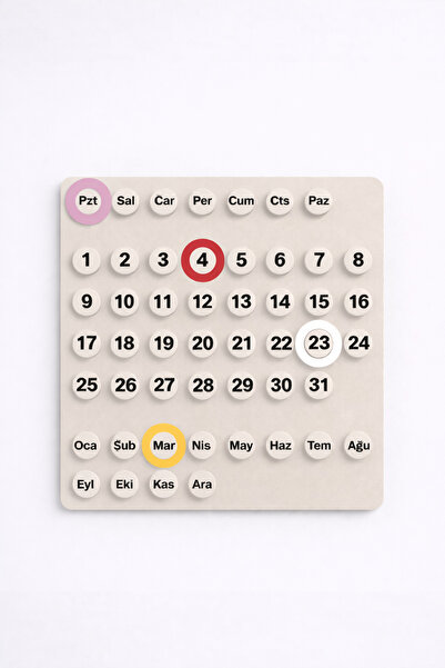 GAME SHOT Ring-A-Date Takvim Sonsuz Takvim - 4 Halkalı