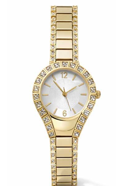 Zerclok's Women's Gold Clasp Stone Frame Stylish Elegant Bracelet Watch Quartz
