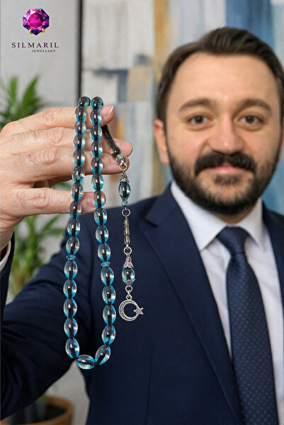 Silmaril Store Κεχριμπάρι Ροζάριο με Φιγούρα Φεγγαριού και Αστεριού - Συλλεκτ...