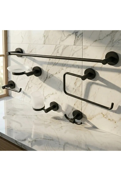 Herum Σετ αξεσουάρ μπάνιου, ορειχάλκινο, κρεμάστρα πετσετών, θήκη χαρτιού υγε...