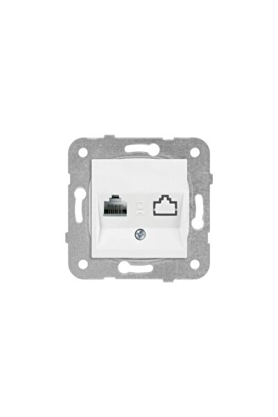 VİKO 90967X78 Single Data Socket (Rj45 Cat6) White (Frameless)