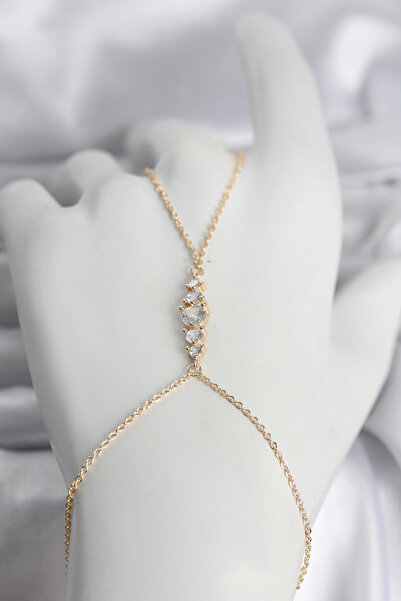 Clariss ساعة نسائية من الأرز باللون الذهبي مع حجر الزركون