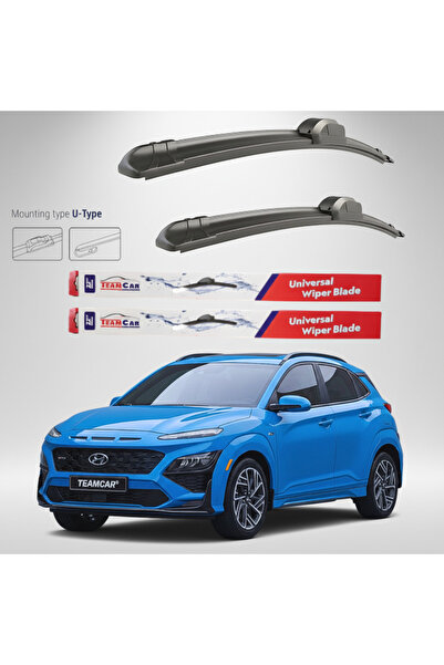 TEAMCAR Hyundai Kona (2020–2023) Επίπεδες Υαλοκαθαριστήρες |   Μπροστινό Σετ ...