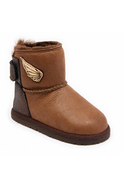 DODO SHOES Barefoot Angel children's boots, Caramel color, natural leather wi...