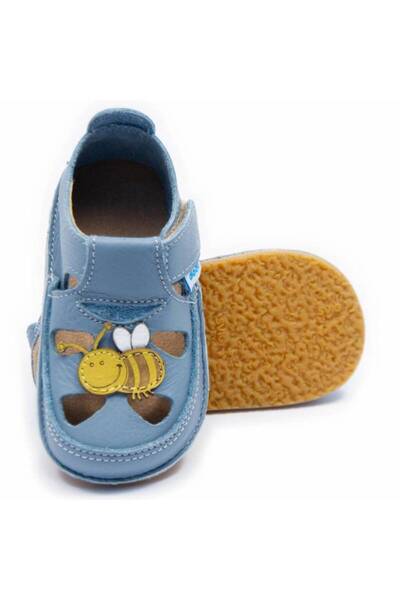 DODO SHOES Sandale copii barefoot Albinuta Maia, Culoare Baby Blue, piele nat...