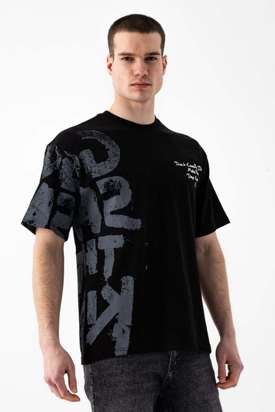 i8 Denim Letter Printed T-Shirt