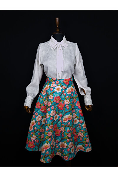 Sihirli Düğmeler Flared Skirt