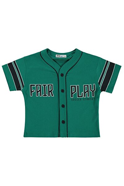 Civil Boys Πουκάμισο με στάμπα Fair Play για παιδιά 2-5 ετών - Πράσινο