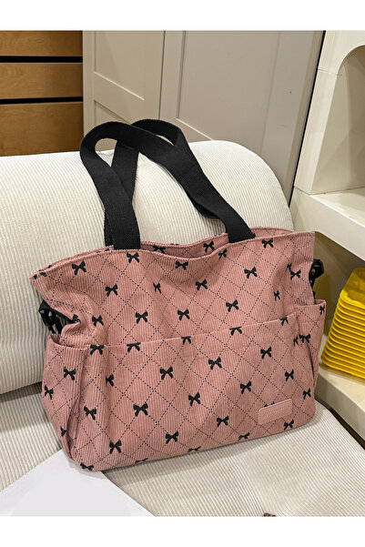 Take Two By Styli Bow Print Double Strap Shoulder Bag