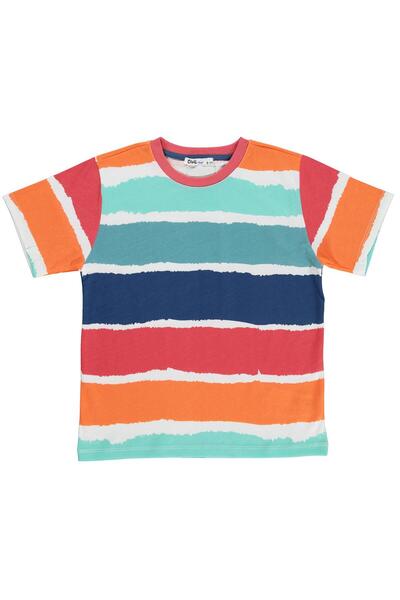 Civil Boys Πολύχρωμο μπλουζάκι Dalga για παιδιά 6-9 ετών - Υπόλευκο