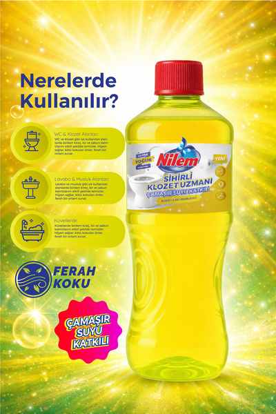 Nilem Sihirli Klozet Uzmanı Çamaşır Suyu Katkılı 1 L