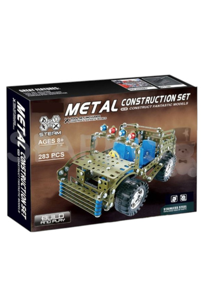 OEM Set de construcție metalic, 283 piese - vehicul off-road verde convertibi...