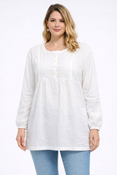 Şans Bluze mărime Plus - Alb - Mărime Plus