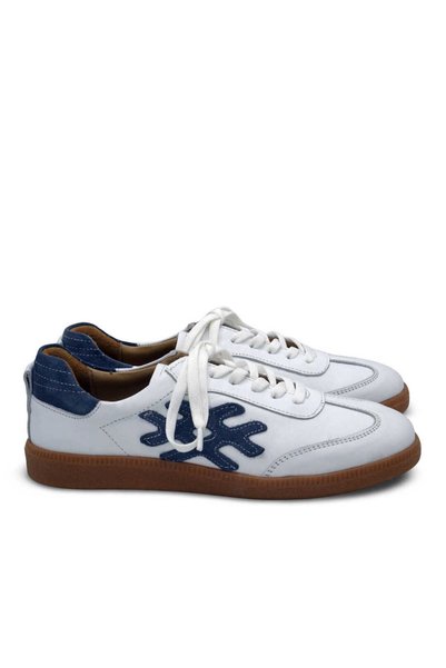 Venüs Deri Kadın Sneakers Ayakkabı Beyaz-Açık Mavi 2609901Y