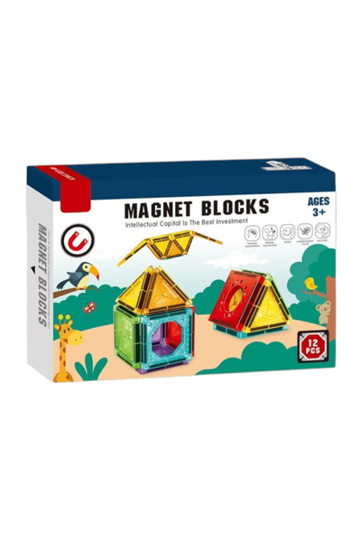 OEM Mag Blocks STEM παιχνίδι κατασκευών, με 12 μαγνητικά κομμάτια