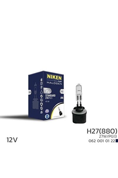 Niken H27 Halojen Ampul 12V Düz Soket 27W (880 PG13)
