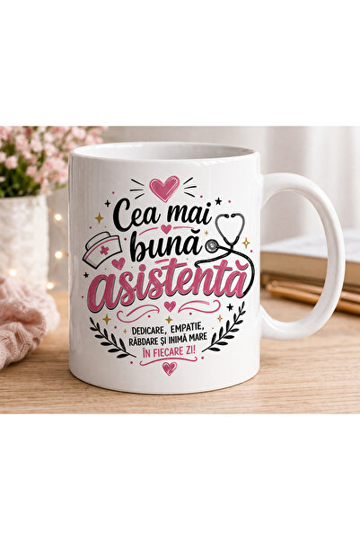 OEM Cana ceramica personalizata - Pentru cea mai buna asistenta - Cadoul perfect