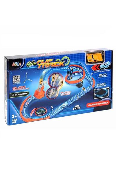 Seher Hediyelik Eşya Seher Oyuncak Şarjlı Fosforlu Racing Set 42 Parçalı
