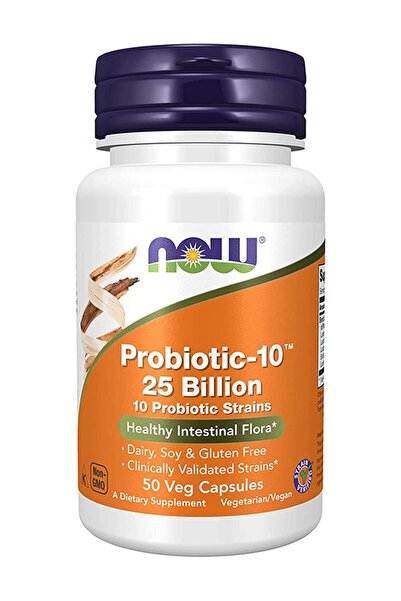 Now Foods بروبيوتيك-10 25 مليار 50 كبسولة نباتية