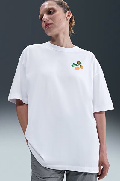 Nike Oversized Short Sleeve Graphic T-shirt Grafik Baskılı Oversize Kadın Tiş...