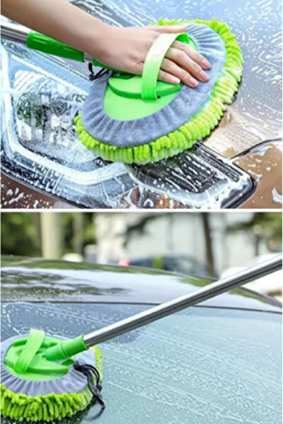 YMÇ DETAILING & AUTOMOTIVE Profesyonel Mikrofiber Araç Yıkama Mopu (Yedek Bez...
