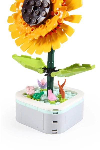 DOSTOYS Yapı Taşı Serisi Çiçek Yapım Seti Ayçiçeği Legom 150 Parça