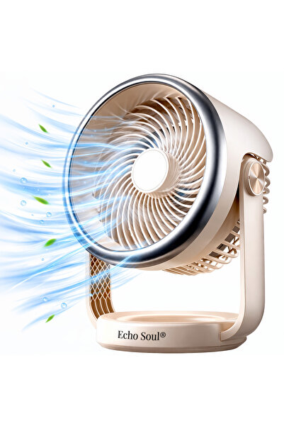 Echo Soul Echo Soul® Portable Fan For Office, Home, Camping, 4 Speeds, 4000mA...