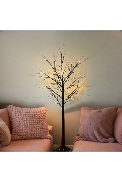 SD WORKS 1.2 Metre 64 Led'li Huş Ağacı Kahverengi Led Işıklı Ağaç Lambader 12...