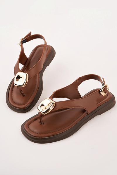 Madam Tarz Πέδιλα - Καφέ - Casual