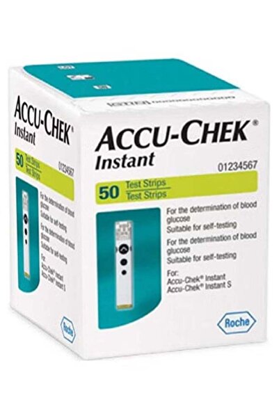 ACCU CHECK شرائط اختبار أكيو-تشيك إنستانت لقياس نسبة الجلوكوز في الدم - 50 شريط