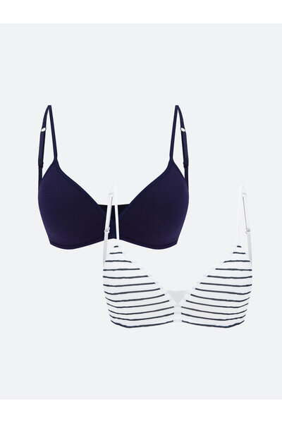 LC Waikiki Non-Wired Non-Padded Striped First Bra 2 Pack