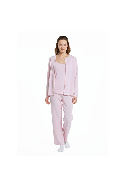 ebebek Baby Mom baby mom Anne Pijama Takımı Düğmeli Bisiklet Yaka Long Sleeve...