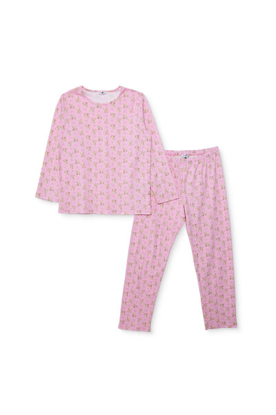 ebebek Baby Mom baby mom Anne Hamile Pijama Takımı Ayı Baskılı Bisiklet Yaka ...
