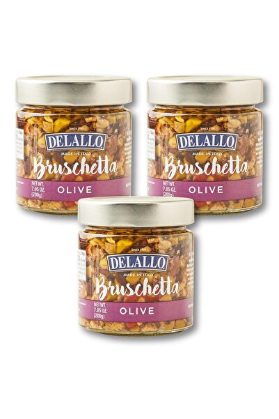 DeLallo Olive Bruschetta, Made with Green and Black Olives, Gourmet Condiment...