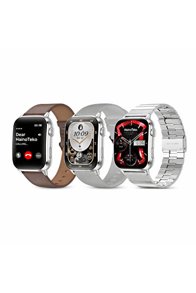 schitec Haino Teko Watch Ultra 14 Amoled Ekran WaterProof 3 Kordonlu Akıllı S...