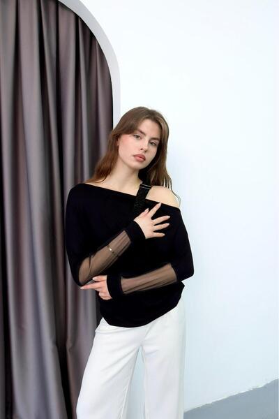 NEW JOURNAL Μπλούζα - Μαύρο - Κανονική εφαρμογή