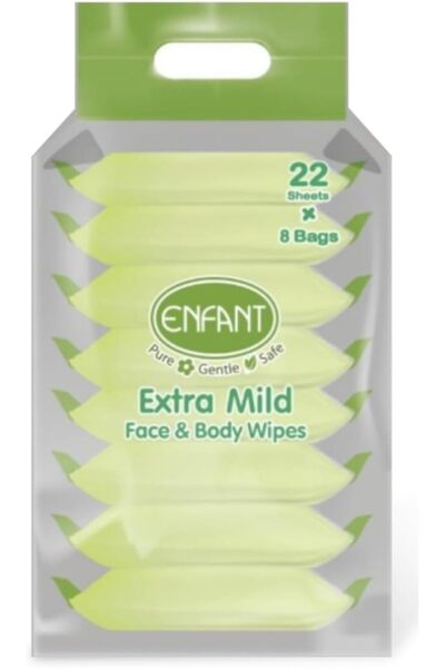 ENFANT EF ENFANT 8 Pack Organic Plus Extra Mild Baby Wipes Fragrance-Free & A...
